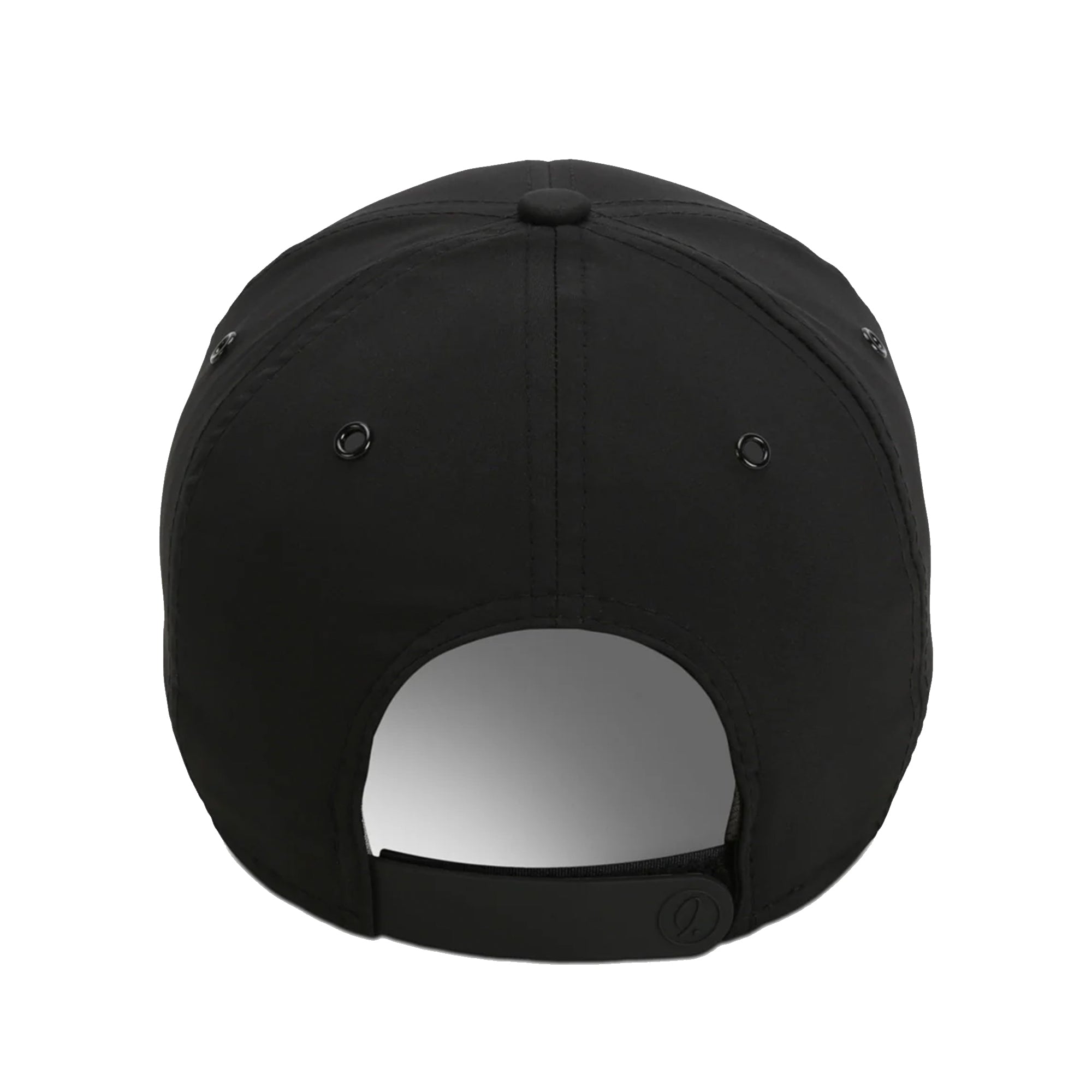 Black cap with reflective back on a white background