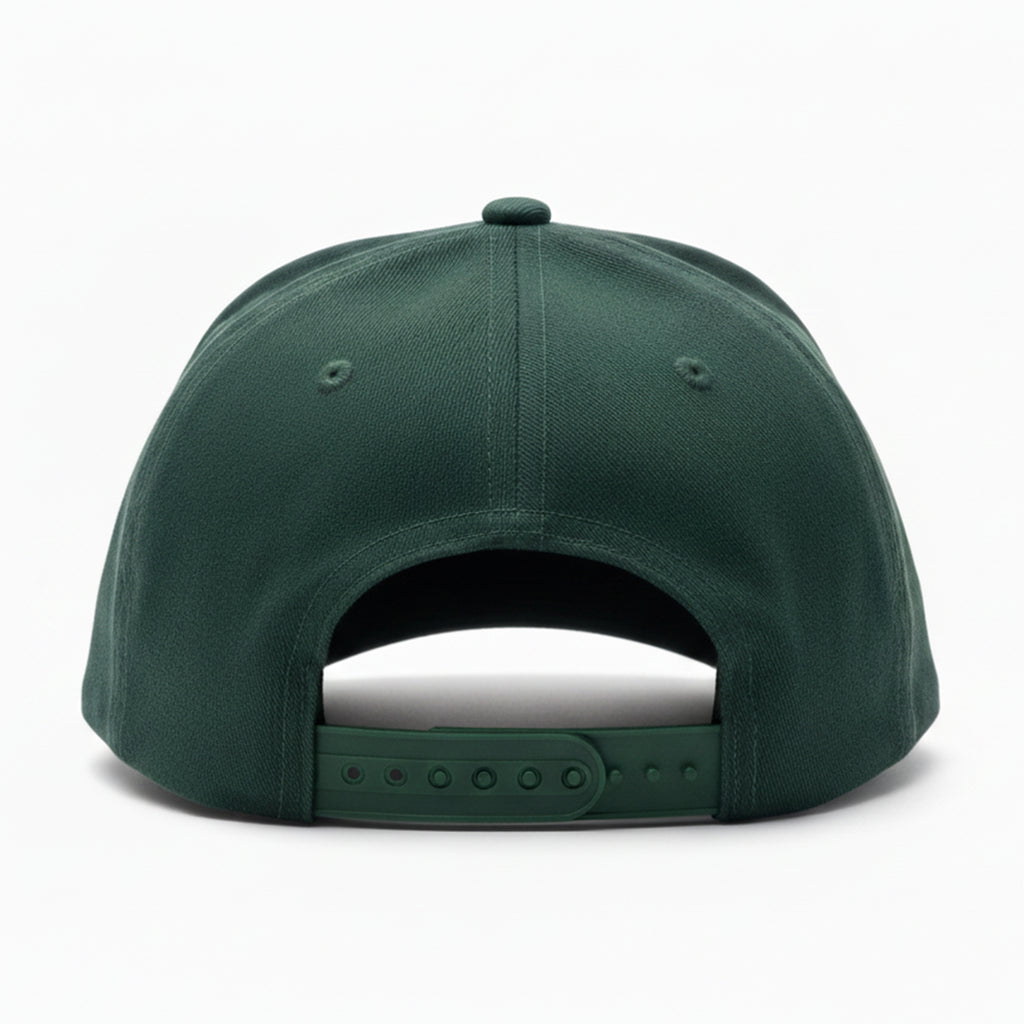 Green baseball cap on a white background