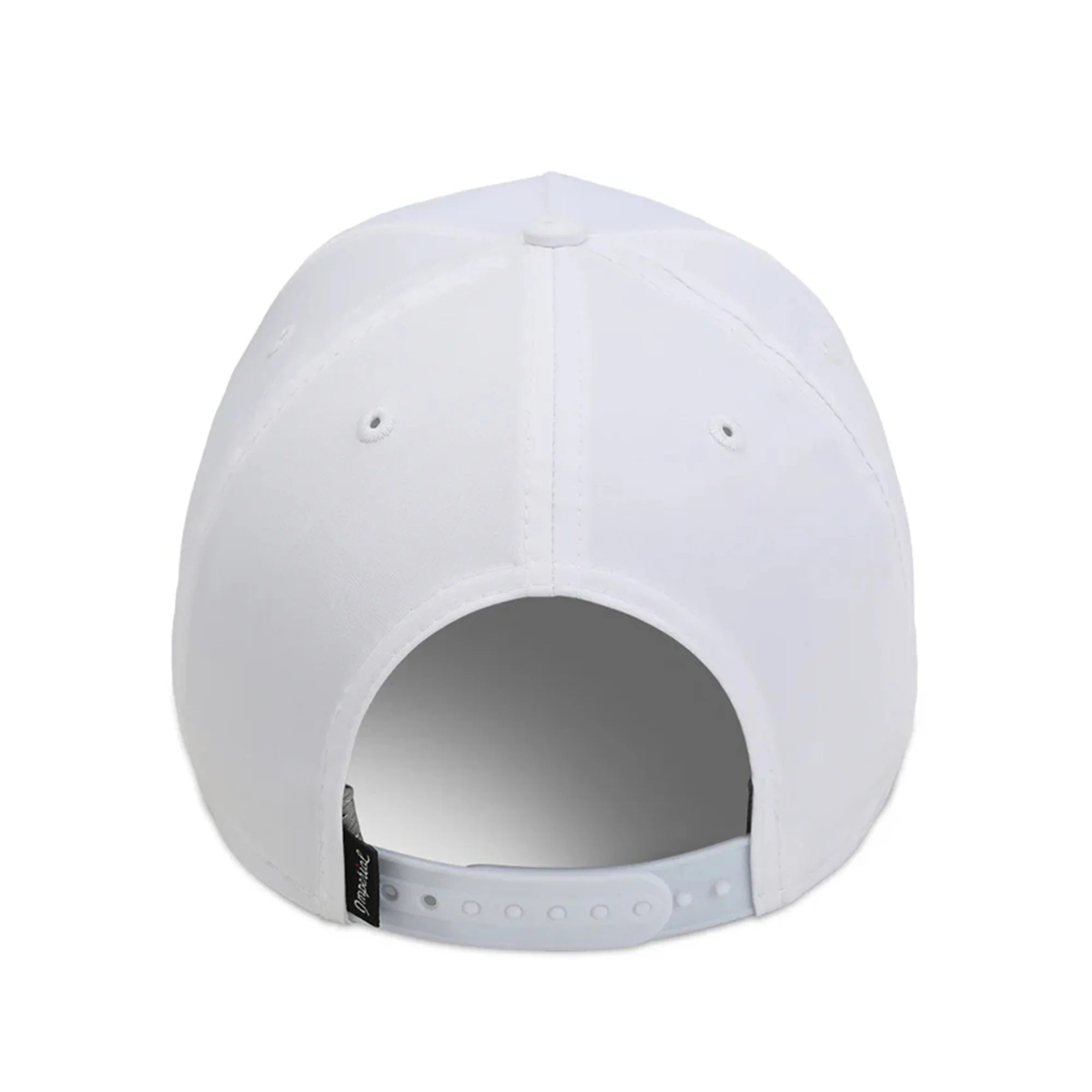 White cap with a reflective interior on a white background